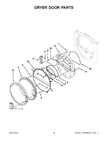 08 - Dryer Door Parts parts for Maytag Laundry Center MLG20PDCWW0 from AppliancePartsPros.com