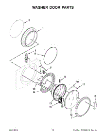 09 - Washer Door Parts parts for Maytag Laundry Center MLG20PDCWW0 from AppliancePartsPros.com