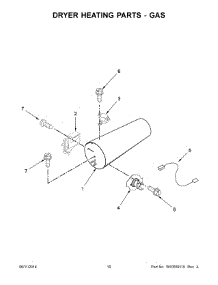 06 - Dryer Heating Parts-Gas parts for Maytag Laundry Center MLG20PRCWW0 from AppliancePartsPros.com