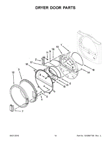 08 - Dryer Door Parts parts for Maytag Laundry Center MLG20PRCWW1 from AppliancePartsPros.com