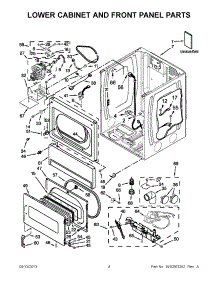 02 - Lower Cabinet And Front Panel Parts parts for Maytag Dryer MLG24PDAXW3 from AppliancePartsPros.com
