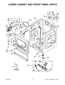 02 - Lower Cabinet And Front Panel Parts parts for Maytag Dryer MLG24PNAGW3 from AppliancePartsPros.com