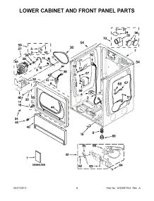 02 - Lower Cabinet And Front Panel Parts parts for Maytag Dryer MLG24PNAGW4 from AppliancePartsPros.com