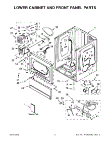 03 - Lower Cabinet And Front Panel Parts parts for Maytag Dryer MLG25PRAWW0 from AppliancePartsPros.com