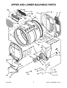 05 - Upper And Lower Bulkhead Parts parts for Maytag Dryer MLG26PDBWW0 from AppliancePartsPros.com