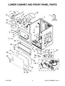 03 - Lower Cabinet And Front Panel Parts parts for Maytag Dryer MLG26PDBWW1 from AppliancePartsPros.com