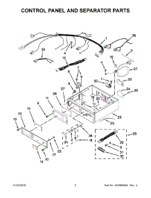02 - Control Panel And Separator Parts parts for Maytag Dryer MLG26PRKWW0 from AppliancePartsPros.com
