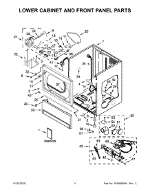 03 - Lower Cabinet And Front Panel Parts parts for Maytag Dryer MLG26PRKWW0 from AppliancePartsPros.com