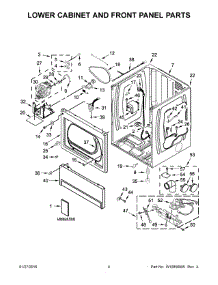 03 - Lower Cabinet And Front Panel Parts parts for Maytag Dryer MLG27PDBGW1 from AppliancePartsPros.com
