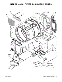 05 - Upper And Lower Bulkhead Parts parts for Maytag Dryer MLG27PDBWW0 from AppliancePartsPros.com