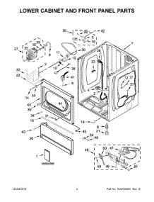 03 - Lower Cabinet And Front Panel Parts parts for Maytag Dryer MLG27PDBXW0 from AppliancePartsPros.com