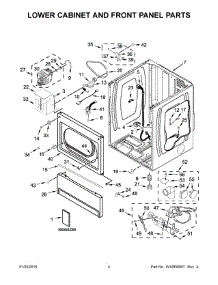 03 - Lower Cabinet And Front Panel Parts parts for Maytag Dryer MLG27PDBXW1 from AppliancePartsPros.com