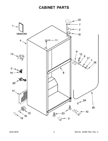 02 - Cabinet Parts parts for Maytag Refrigerator MRT118FZEE00 from AppliancePartsPros.com