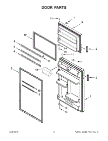 05 - Door Parts parts for Maytag Refrigerator MRT118FZEH00 from AppliancePartsPros.com