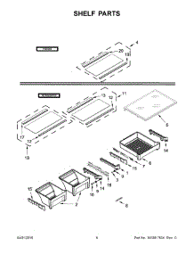 04 - Shelf Parts parts for Maytag Refrigerator MRT118FZEM00 from AppliancePartsPros.com