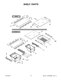 06 - Shelf Parts parts for Maytag Refrigerator MRT311FFFZ00 from AppliancePartsPros.com