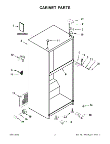 02 - Cabinet Parts parts for Maytag Refrigerator MRT318FZDE00 from AppliancePartsPros.com