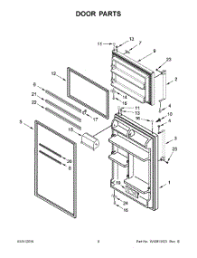 05 - Door Parts parts for Maytag Refrigerator MRT318FZDM01 from AppliancePartsPros.com