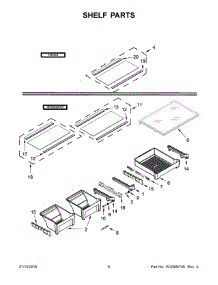 04 - Shelf Parts parts for Maytag Refrigerator MRT519SFFW00 from AppliancePartsPros.com