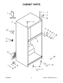02 - Cabinet Parts parts for Maytag Refrigerator MRT519SZDH00 from AppliancePartsPros.com
