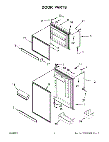 05 - Door Parts parts for Maytag Refrigerator MRT519SZDH00 from AppliancePartsPros.com