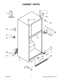 02 - Cabinet Parts parts for Maytag Refrigerator MRT711BZDH00 from AppliancePartsPros.com