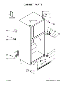 02 - Cabinet Parts parts for Maytag Refrigerator MRT711SMFW00 from AppliancePartsPros.com