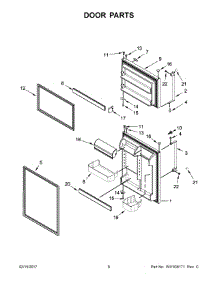 04 - Door Parts parts for Maytag Refrigerator MRT711SMFW00 from AppliancePartsPros.com