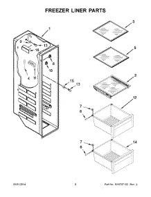 05 - Freezer Liner Parts parts for Maytag Refrigerator MSB26C6MDE00 from AppliancePartsPros.com