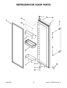 07 - Refrigerator Door Parts parts for Maytag Refrigerator MSB26C6MDE00 from AppliancePartsPros.com
