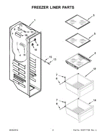 05 - Freezer Liner Parts parts for Maytag Refrigerator MSC21C6MDM00 from AppliancePartsPros.com
