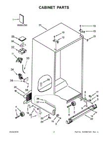02 - Cabinet Parts parts for Maytag Refrigerator MSC21C6MDM02 from AppliancePartsPros.com
