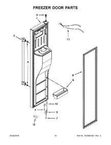 08 - Freezer Door Parts parts for Maytag Refrigerator MSC21C6MDM02 from AppliancePartsPros.com