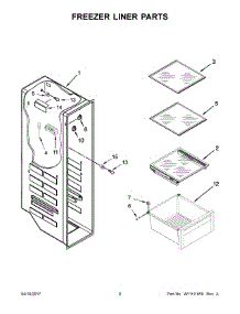 05 - Freezer Liner Parts parts for Maytag Refrigerator MSC21C6MEZ00 from AppliancePartsPros.com