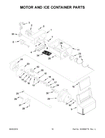 06 - Motor And Ice Container Parts parts for Maytag Refrigerator MSF21D4MDE02 from AppliancePartsPros.com