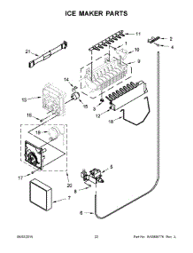 12 - Ice Maker Parts parts for Maytag Refrigerator MSF21D4MDE02 from AppliancePartsPros.com