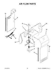12 - Air Flow Parts parts for Maytag Refrigerator MSF21D4MDH00 from AppliancePartsPros.com