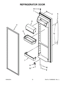 07 - Refrigerator Door parts for Maytag Refrigerator MSF22D4XAM01 from AppliancePartsPros.com