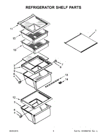 04 - Refrigerator Shelf Parts parts for Maytag Refrigerator MSF25D4MDE02 from AppliancePartsPros.com