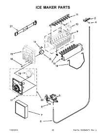 11 - Ice Maker Parts parts for Maytag Refrigerator MSF25D4MDE03 from AppliancePartsPros.com
