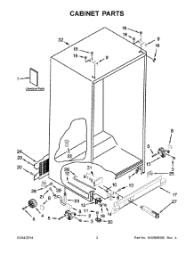 02 - Cabinet Parts parts for Maytag Refrigerator MSF25D4MDM00 from AppliancePartsPros.com