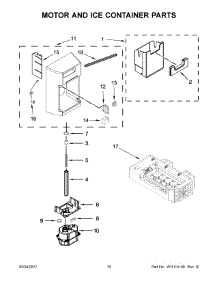 06 - Motor And Ice Container Parts parts for Maytag Refrigerator MSS26C6MFB00 from AppliancePartsPros.com
