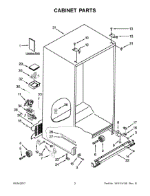 02 - Cabinet Parts parts for Maytag Refrigerator MSS26C6MFZ00 from AppliancePartsPros.com