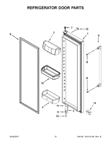 07 - Refrigerator Door Parts parts for Maytag Refrigerator MSS26C6MFZ00 from AppliancePartsPros.com