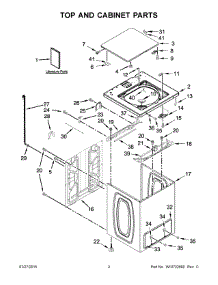 02 - Top And Cabinet Parts parts for Maytag Washer MVW18PRBWW0 from AppliancePartsPros.com