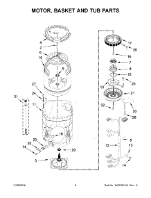 04 - Motor, Basket And Tub Parts parts for Maytag Laundry Center MVWB755DW0 from AppliancePartsPros.com