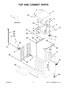 02 - Top And Cabinet Parts parts for Maytag Laundry Center MVWB755DW1 from AppliancePartsPros.com