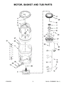 04 - Motor, Basket And Tub Parts parts for Maytag Laundry Center MVWB755DW1 from AppliancePartsPros.com