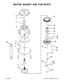04 - Motor, Basket And Tub Parts parts for Maytag Laundry Center MVWB765FW0 from AppliancePartsPros.com