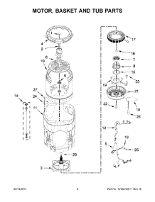 04 - Motor, Basket And Tub Parts parts for Maytag Laundry Center MVWB766FW0 from AppliancePartsPros.com